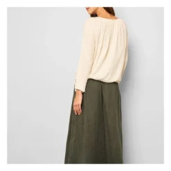 Naia Long Sleeve Blouse - Women's Collection Off White | Natural S000 -Trend Luxer Sales Store naia long sleeve blouse women s collection off white 3