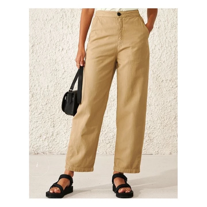 Bellerose Pasop Cotton And Linen Trousers - Women's Collection | Beige 2 Bellerose Pasop Cotton And Linen Trousers - Women's Collection | Beige - Image 2
