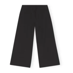 Ganni Pantalon Large Suiting Coton Bio | Black