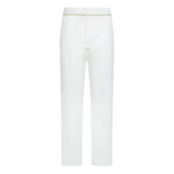 FORTE_FORTE Cotton And Linen Cigarette Pants | White