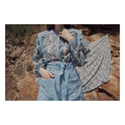 Louise Misha Jane Blouse | Blue -Trend Luxer Sales Store unnamed file 1032