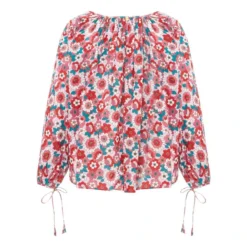 ANTIK BATIK Blossom Blouse | Red -Trend Luxer Sales Store unnamed file 1080