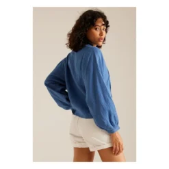 Jill Blouse | Indigo Blue