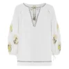 Amaryllis Smocked Blouse | White