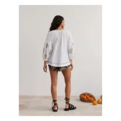 Amaryllis Smocked Blouse | White -Trend Luxer Sales Store unnamed file 1142