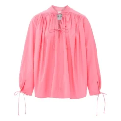 New Cigar Cotton Poplin Blouse | Pink