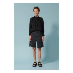 Evora Bubble Crepe Blouse | Black -Trend Luxer Sales Store unnamed file 1200