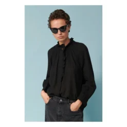 Evora Bubble Crepe Blouse | Black -Trend Luxer Sales Store unnamed file 1202