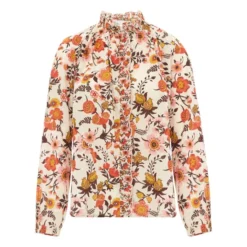 LEON & HARPER Crys Gipsy Organic Cotton Blouse | Ecru