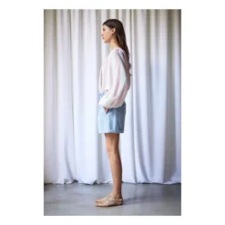 Alma Marshmallow Striped Blouse | Pink -Trend Luxer Sales Store unnamed file 1214