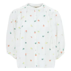 Bellerose Ink Embroidered Blouse - Women's Collection | Ecru