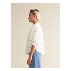 Bellerose Ink Embroidered Blouse - Women's Collection | Ecru -Trend Luxer Sales Store unnamed file 1230