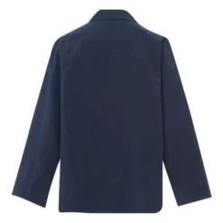 Cotton And Linen Jacket With 2 Buttons | Navy Blue -Trend Luxer Sales Store unnamed file 1276