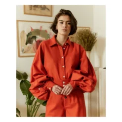Claire Overshirt | Orange -Trend Luxer Sales Store unnamed file 1286