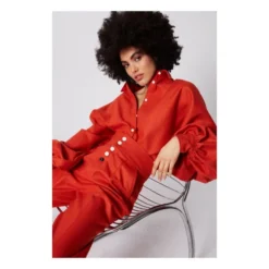 Claire Overshirt | Orange -Trend Luxer Sales Store unnamed file 1288