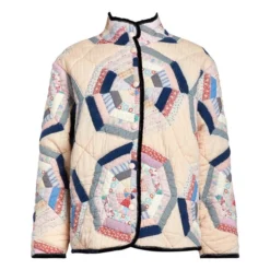 Quin Quilted Patchwork Jacket | Cream