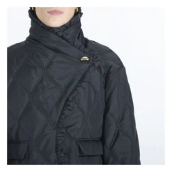 Ganni Ripstop Recycled Material Quilted Jacket | Black -Trend Luxer Sales Store unnamed file 1434