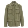 Hartford Vea Cotton And Linen Jacket | Khaki