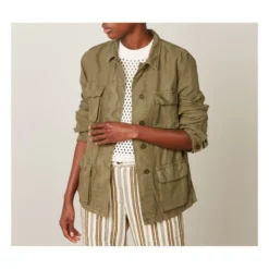 Hartford Vea Cotton And Linen Jacket | Khaki -Trend Luxer Sales Store unnamed file 1511