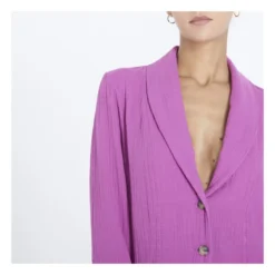 Cullen Cotton Gauze Jacket | Mauve -Trend Luxer Sales Store unnamed file 1522