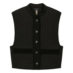 Soeur Tomari Sleeveless Jacket | Charcoal