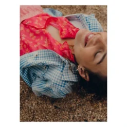 Bonnie Cotton And Linen Check Jacket | Azure Blue 9 Bonnie Cotton And Linen Check Jacket | Azure Blue -Trend Luxer Sales Store unnamed file 1647