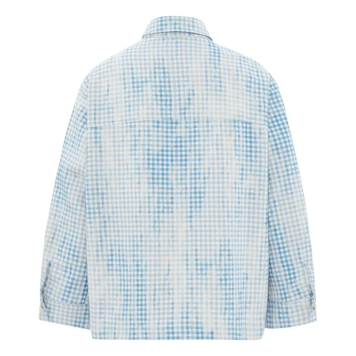 Bonnie Cotton And Linen Check Jacket | Azure Blue 7 Bonnie Cotton And Linen Check Jacket | Azure Blue - Image 7