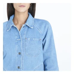 A.P.C. Suzanne Logo Denim Jacket | Light Blue -Trend Luxer Sales Store unnamed file 1655