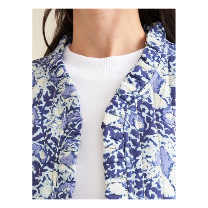 Bellerose Ingrid Quilted Sleeveless Jacket - Women's Collection | Blue 5 Bellerose Ingrid Quilted Sleeveless Jacket - Women's Collection | Blue - Image 5