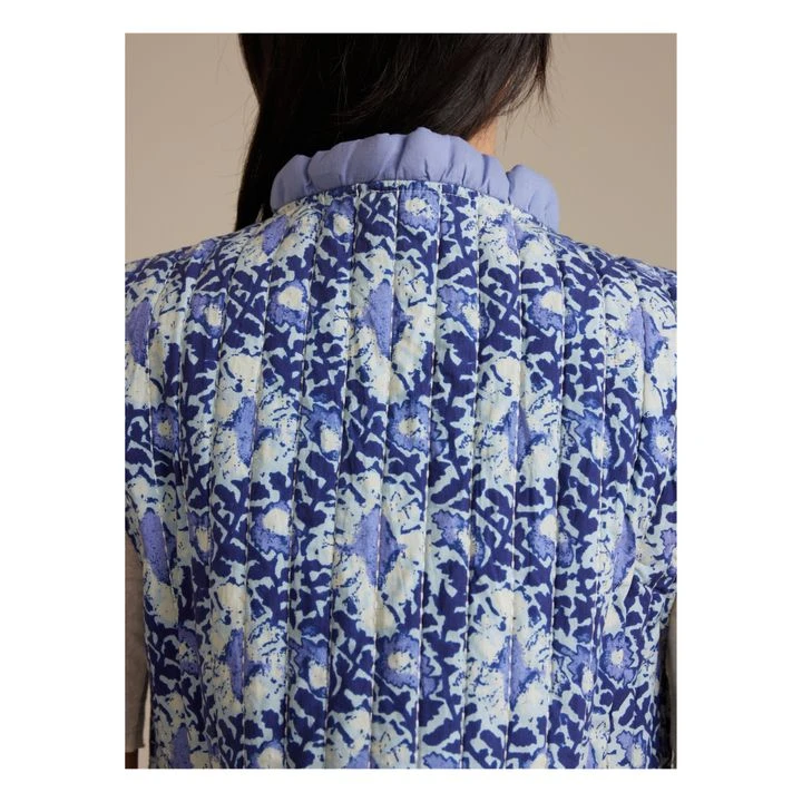 Bellerose Ingrid Quilted Sleeveless Jacket - Women's Collection | Blue 6 Bellerose Ingrid Quilted Sleeveless Jacket - Women's Collection | Blue - Image 6
