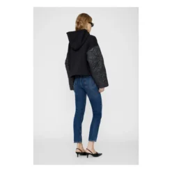 ANINE BING Ardon Monogram Sweatshirt | Black -Trend Luxer Sales Store unnamed file 1682