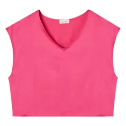 American Vintage Widland V-Neck Top | Magenta