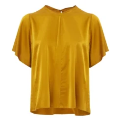 FORTE_FORTE Silk Satin Top | Amber