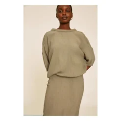 Calla Cupro Top | Khaki -Trend Luxer Sales Store unnamed file 1829