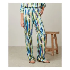 Hartford Plaisance Printed Pants | Blue -Trend Luxer Sales Store unnamed file 183