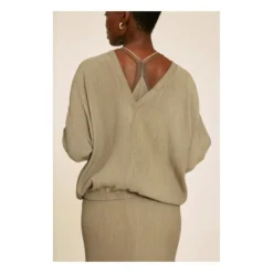 Calla Cupro Top | Khaki -Trend Luxer Sales Store unnamed file 1830