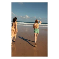 Bobo Choses Cotton And Linen Striped Top | Orange -Trend Luxer Sales Store unnamed file 1833