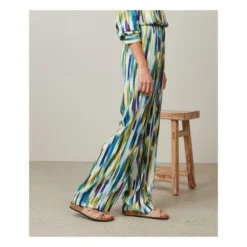 Hartford Plaisance Printed Pants | Blue -Trend Luxer Sales Store unnamed file 184