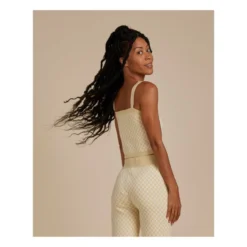 Checked Knit Top | Yellow