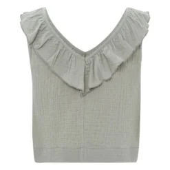 Ruffle Short Top | Grey -Trend Luxer Sales Store unnamed file 1861