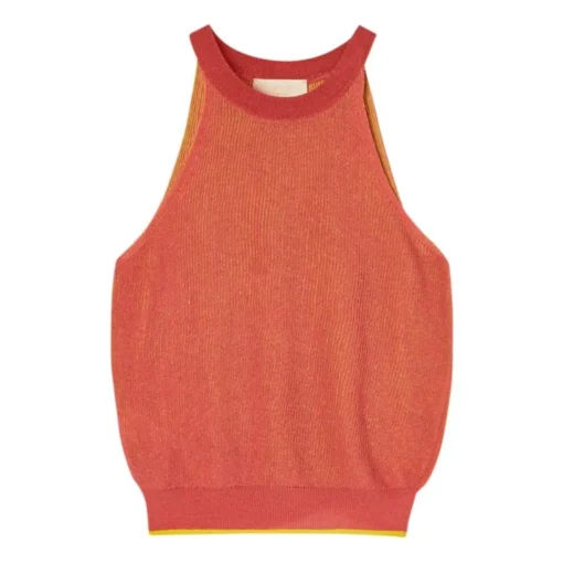 Momoni Cary Bis Cotton And Linen Top | Rosewood -Trend Luxer Sales Store unnamed file 1866