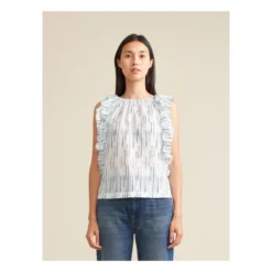 Bellerose Agathe Top - Women's Collection | Blue -Trend Luxer Sales Store unnamed file 1873