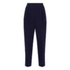 Cotton And Linen Carrot Pants | Navy Blue