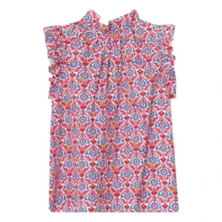 Printed Bex Top | Red -Trend Luxer Sales Store unnamed file 1896