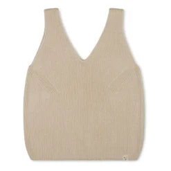 Organic Cotton Knit Top | Ecru