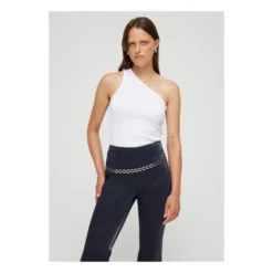 Asymmetrical Ribbed Top | White -Trend Luxer Sales Store unnamed file 1925
