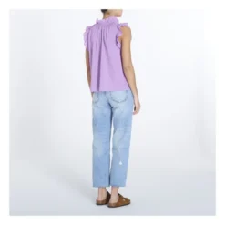 Bex Cotton Poplin Top | Purple -Trend Luxer Sales Store unnamed file 1935