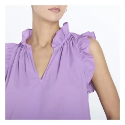 Bex Cotton Poplin Top | Purple -Trend Luxer Sales Store unnamed file 1936