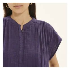 Simone Cotton Gauze Top | Purple -Trend Luxer Sales Store unnamed file 1942