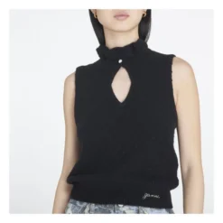 Ganni Alpaca And Merino Wool Vest | Black -Trend Luxer Sales Store unnamed file 1945
